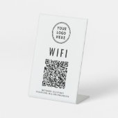 Wifi QRコード ビジネスロゴ スキャンで接続 台座サイン (正面)