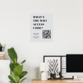 WiFi QRコード 簡単接続 ネットワークアクセス ポスター (ホームオフィス)
