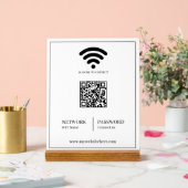 WiFi QR Network Acrylic Sign アクリルサイン (ウェディング)