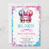 Wig party invitation  招待状 (正面)