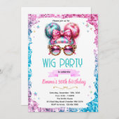 Wig party invitation  招待状 (正面/裏面)