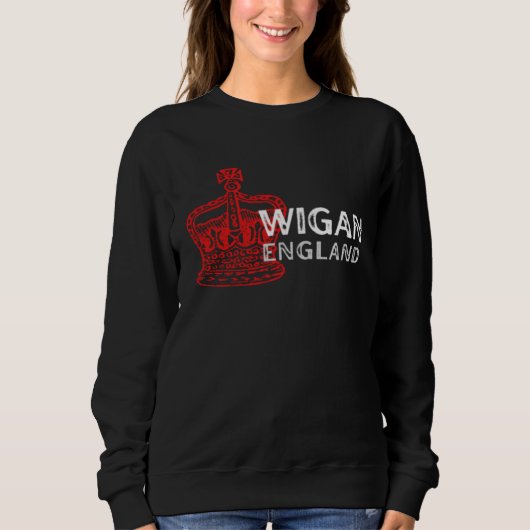 WIGAN England Crown Badge スウェットシャツ (正面)