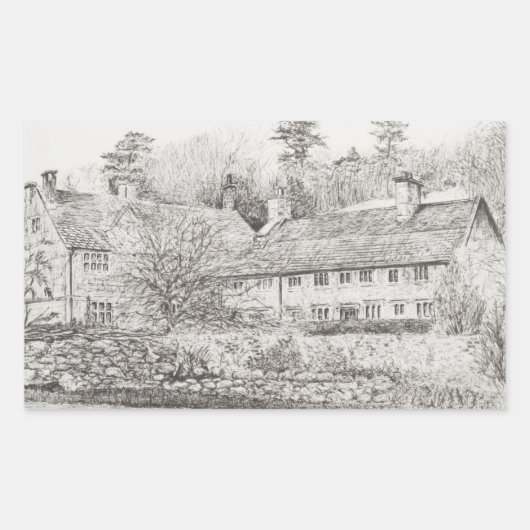 Wight UK 2008のMottistone Hall Isle 長方形シール (正面)