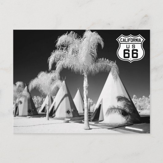 Wigwam Motel, Route 66, Rialto, California ポストカード (正面)