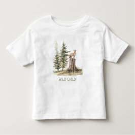 WiILDチャイルドフォレストウッドランドキツネベビー幼児 トドラーTシャツ