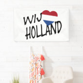 WijハートフラッグHolland bk on wt bnrcnt 横断幕 (インサイチュ)