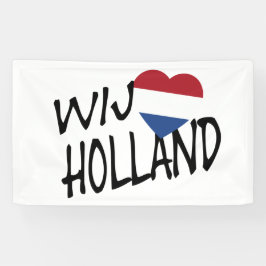WijハートフラッグHolland bk on wt bnrcnt 横断幕