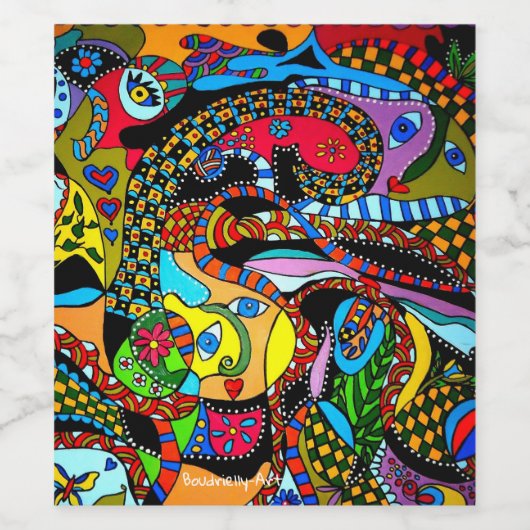 Wijn Happy-Art ワインラベル (シングルラベル)