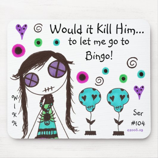 WIKH Ser#104の女の子は楽しい時を過したいと思いますも! マウスパッド (正面)