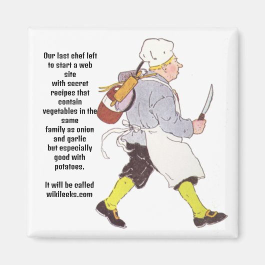 "Wiki-LEEKS" マグネット (正面)