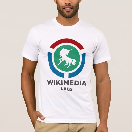 Wikimediaの実験室のワイシャツ Tシャツ (正面)