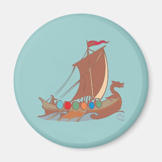 Wikinger Drachenboot vikings dragon boat マグネット (正面)