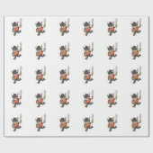 Wikinger mit rotem Vollbart Helm und Schwert ラッピングペーパー (フラット)