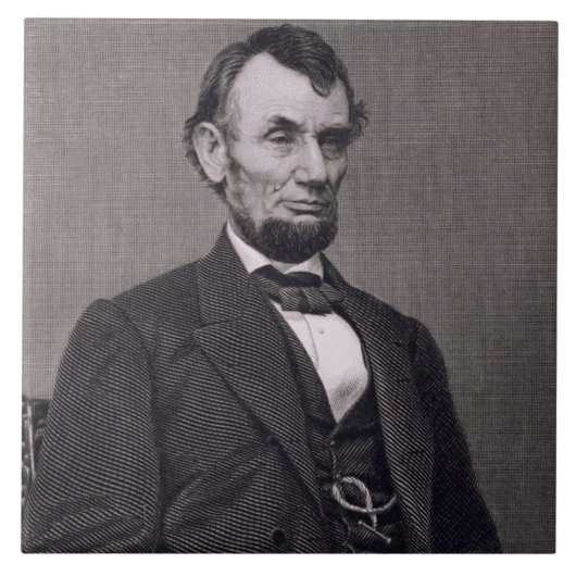 Wil著写真から刻まれるエイブラハム・リンカーン タイル (正面)