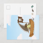 Wilbur the Turtle Sailing the Seas Pirate Ship  ポストカード (正面/裏面)