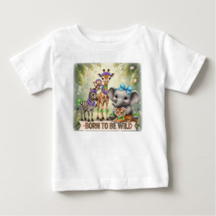 Wildに生きる - ジャングルの赤ちゃんたち - ベビーTシャツ