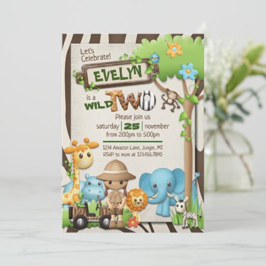 Wild 1st, 2nd and 3rd Birthday Girl 招待状 (スタンド正面)