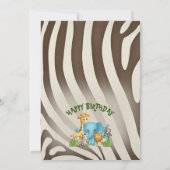 Wild 1st, 2nd and 3rd Birthday Girl 招待状 (裏面)