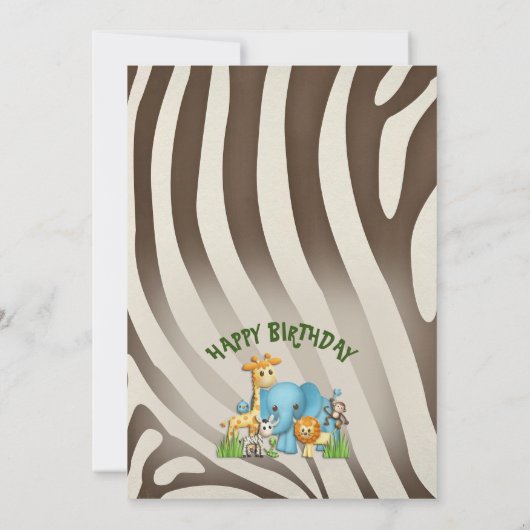 Wild 1st, 2nd and 3rd Birthday Girl 招待状 (裏面)