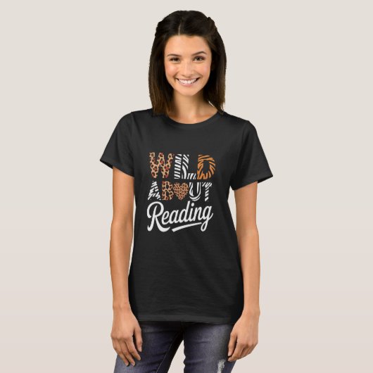 Wild About 読's Books Reader Lover Library Day Tシャツ (正面フル)