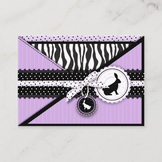 Wild About Bunnies Reminder Notecard エンクロージャーカード (正面)