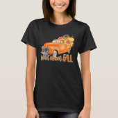 Wild About Fall Leopard Truck Pumpkins Autumn Than Tシャツ (正面)