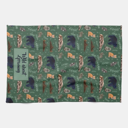 Wild about Grammy キッチンタオル (横)