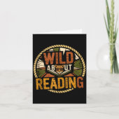 Wild about reading books reader lover librarian カード (正面)