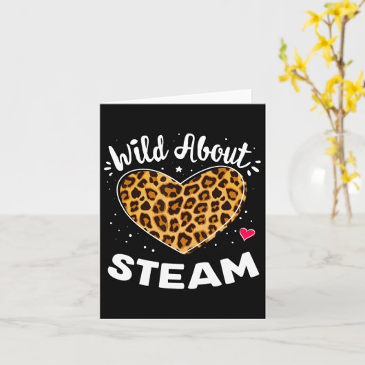 Wild About Steam Leopard Squad Stem Byck To School カード (黄色い花)