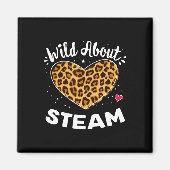 Wild About Steam Leopard Squad Stem Byck To School マグネット (正面)