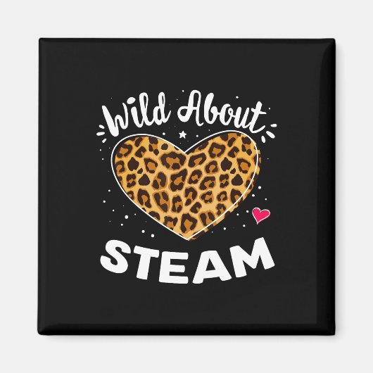 Wild About Steam Leopard Squad Stem Byck To School マグネット (正面)