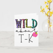 Wild About Tk For T K Teacher Teaching Student Lea カード (黄色い花)