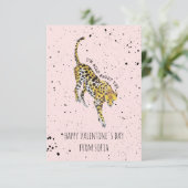 Wild About You Cheetah教室の写真バレンタイン カード (スタンド正面)
