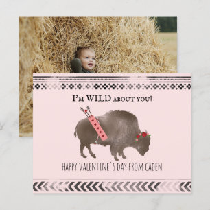 Wild About You Classroom Valentine Buffalo写真 ポストカード
