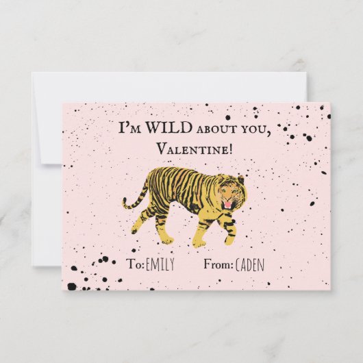 Wild About You Valentine Tiger Kids Classroom (正面)