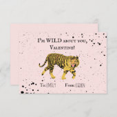 Wild About You Valentine Tiger Kids Classroom (正面/裏面)