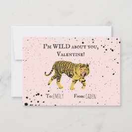 Wild About You Valentine Tiger Kids Classroom