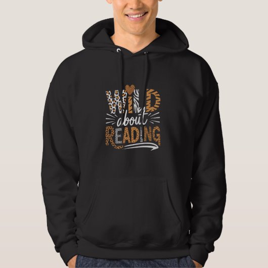 Wild About's 読 Books Reader Lover Bookworm Lib パーカ (正面)