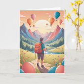Wild Adventure Birthday Wishes カード (黄色い花)