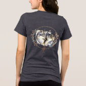 Wild Affection – Wolves in Love Illustration トライブレンドＴシャツ (裏面)