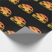 Wild African Animals Safari Sunset ラッピングペーパー (角)