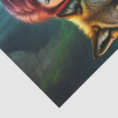 Wild Amazonian Woman and her Wolf  薄葉紙 (詳細)