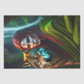 Wild Amazonian Woman and her Wolf  薄葉紙 (正面)