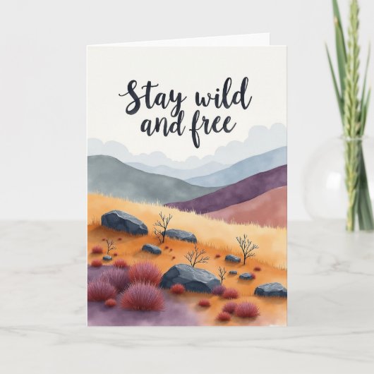 Wild And Free バースデーカード カード (正面)