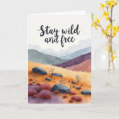 Wild And Free バースデーカード カード (黄色い花)