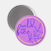 Wild and Free Purple Magnet マグネット (正面/裏面)