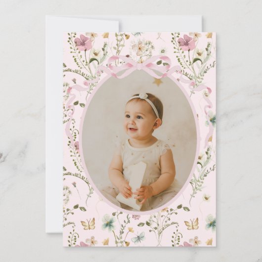 Wild and Onederful Wildflower 1st Birthday 招待状 (裏面)