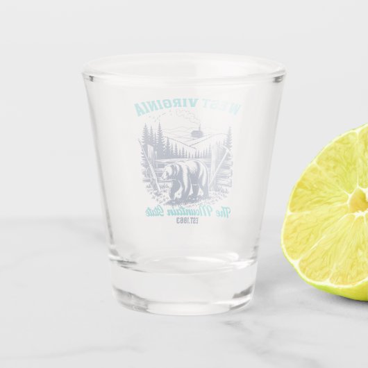 Wild and Scenic West Virginia State Pride  ショットグラス (裏面)