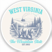 Wild and Scenic West Virginia State Pride Design シール (正面)