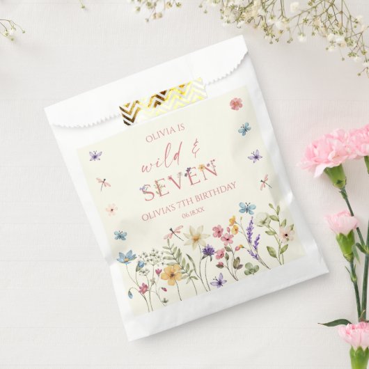 Wild and Seven Wildflower 7th Birthday Party フェイバーバッグ (封をした状態)